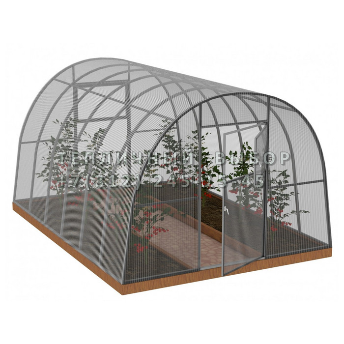 Теплица из поликарбоната Усиленная Арочная 3х4 h=2.1 м профиль 20х40 мм 
