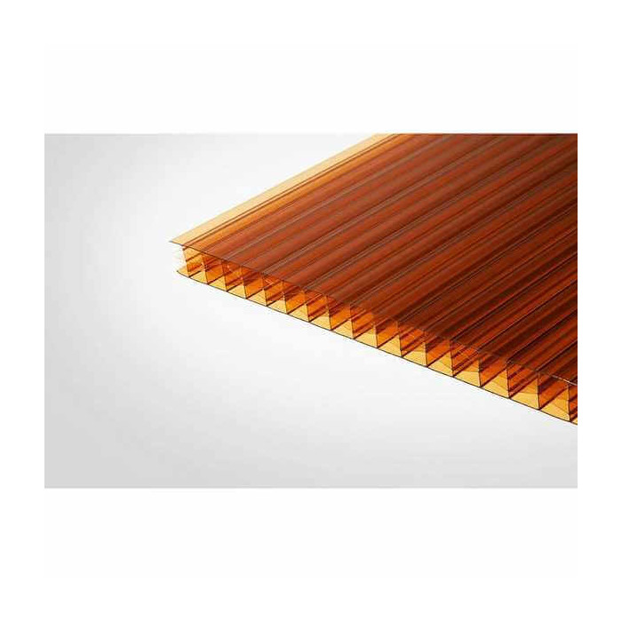 Сотовый поликарбонат 8 мм POLYNEX янтарь 2100х6000 мм